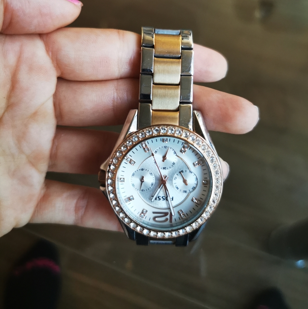 Fossil Silver & Rose Gold Watch - Picture 4 of 6
